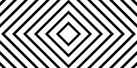 Fototapeta premium Abstract hypnotic pattern with black-white striped lines. Psychedelic background. Op art, optical illusion. Modern design, graphic texture.