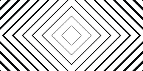 Obraz premium Abstract hypnotic pattern with black-white striped lines. Psychedelic background. Op art, optical illusion. Modern design, graphic texture.