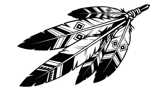 Native American Tribal Feather Illustration