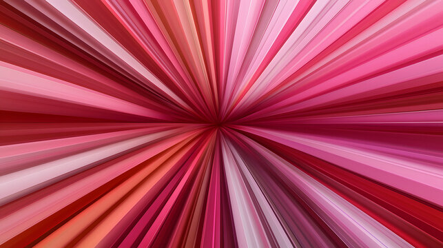 Vibrant pink and red rays radiate outward, creating dynamic and energetic visual effect

