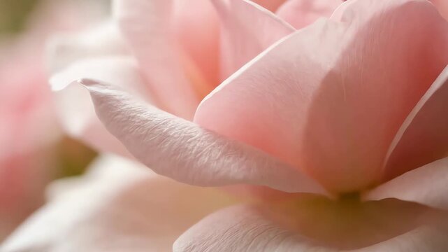 delicate petals of pink rose
