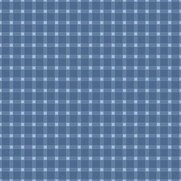 Denim blue and steel blue plaid pattern background for textile design, fabric printing, and website wallpaper.