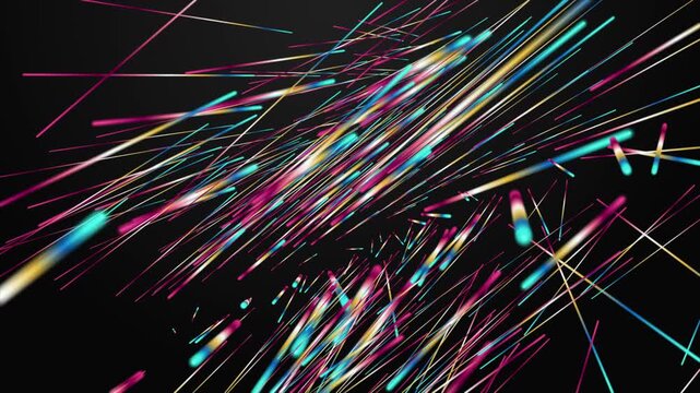 Fantastic video animation with stripe objects in slow motion, 4096x2304 loop 4K