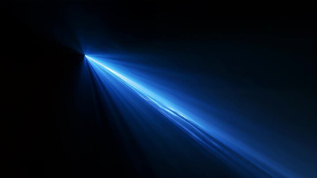 Electric Blue Light Beams Sweeping Downward 4K