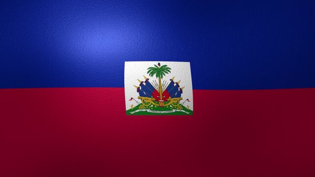 Waving Haitian flag national symbol animation loop
