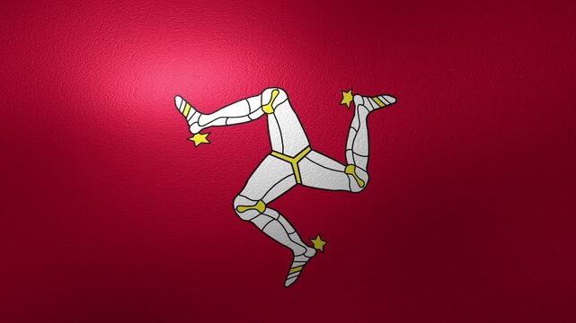 Isle of Man flag waving animation