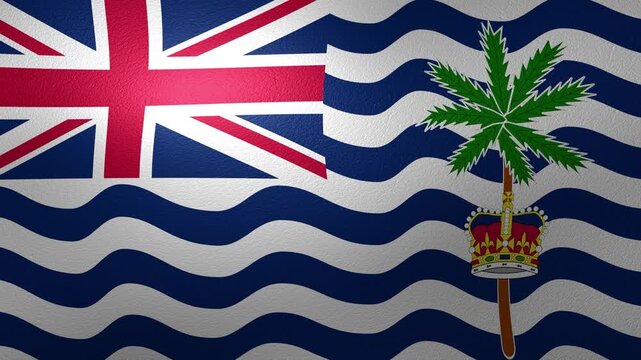British Indian Ocean Territory flag waving animation loop