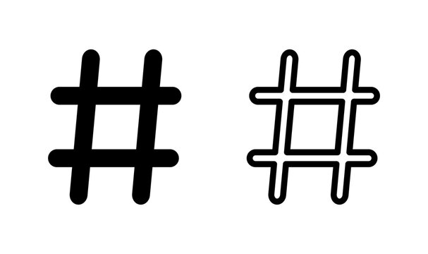 Hashtag icon vector. hashtag simbols