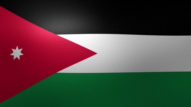 Waving national flag of Jordan animation
