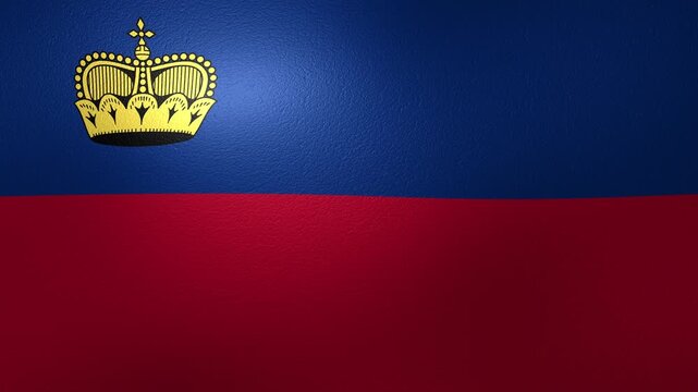 Liechtenstein flag waving in a patriotic animation