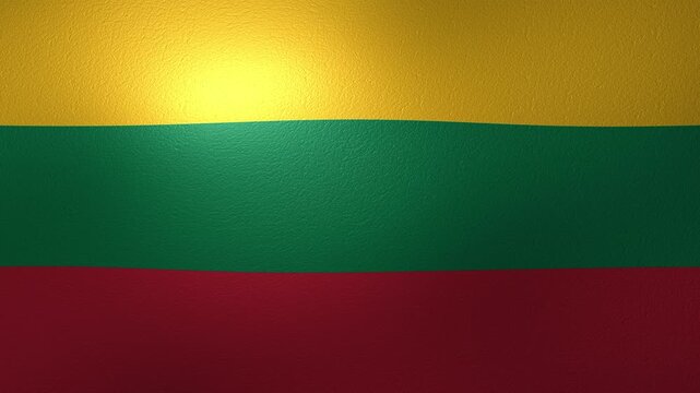 Lithuanian flag waving in a seamless loop