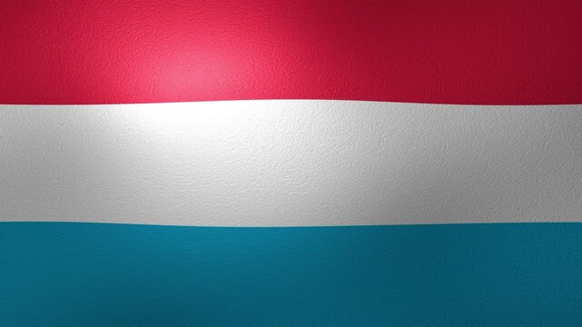 Waving flag of Luxembourg national animation