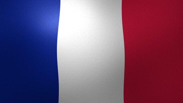 Waving french flag animation loop background