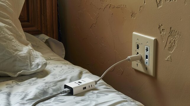 Connecting a usb charger and power adapter to a gfci wall outlet for cell phone charging