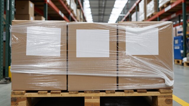 Blank Labeled Shrink Wrapped Boxes