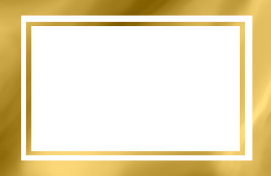 Luxury Gold Double Line Rectangle Border Frame