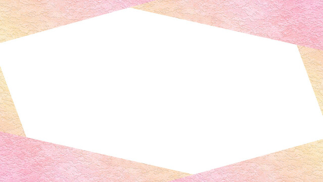 ざらざらした水彩風のフレーム 16:9サイズ 背景素材