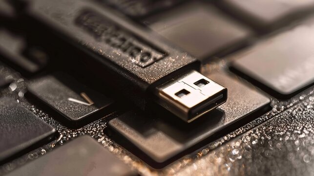 Sleek black and silver usb flash drive for efficient data storage and transfer solutions