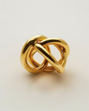 Intertwined golden wedding rings symbolizing unity and love in a timeless design