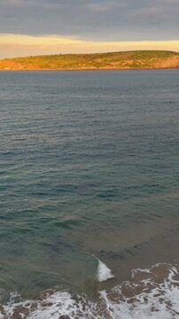 Vertical Beach Background 4k Video Footage