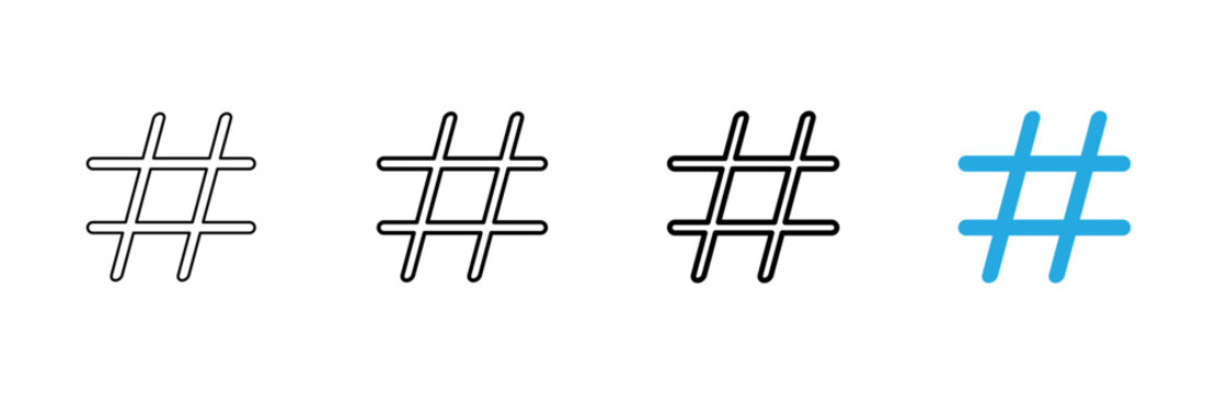 Hashtag icon vector. hashtag sign and symbol