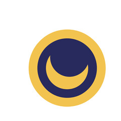 Crescent moon inside a circle © Ambolon