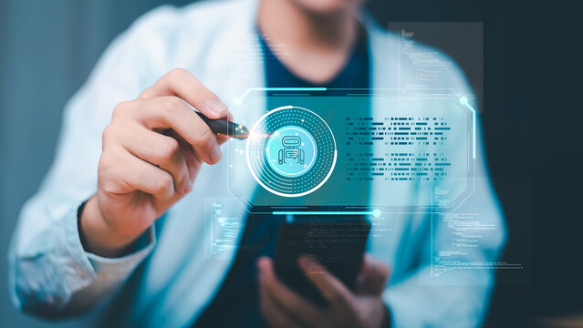 Software engineer manages AI automation ,intelligent systems for machine learning, software development, data processing, workflow optimization, digital transformation, advanced technology solutions.