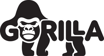 GORILLA strength conceptual typography © Sultana