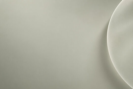 Muted sage greige background with a translucent frosted arc. generated by AI.