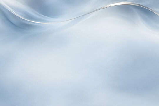 Smoky pearl blue background with a flowing silver arc. generated by AI.