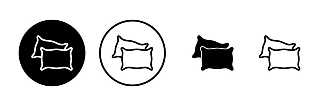 Pillow icon vector illustration. Pillow sign and symbol. Comfortable fluffy pillow