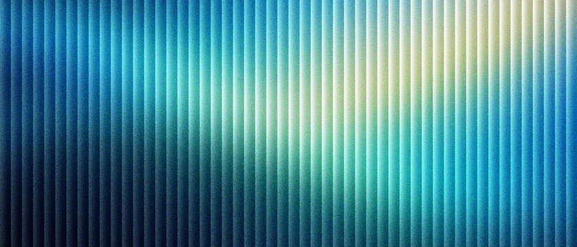 Abstract blue metal texture with vertical lines and soft light. Industrial corrugated steel background with glowing cyan highlights. Modern metallic surface for tech and corporate design.