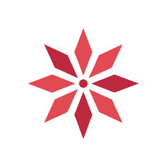 Fototapeta premium Red starburst geometric shape