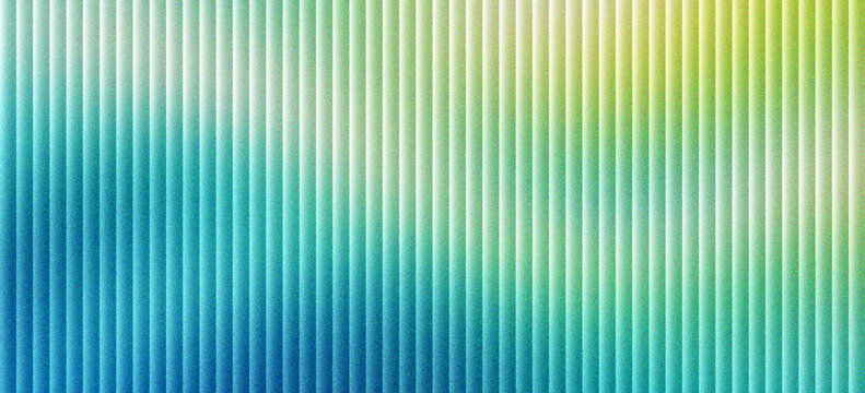 Abstract vertical line background with blue and green gradient. Modern corrugated texture with rhythmic parallel stripes. Minimalist geometric pattern for digital wallpaper and web design.