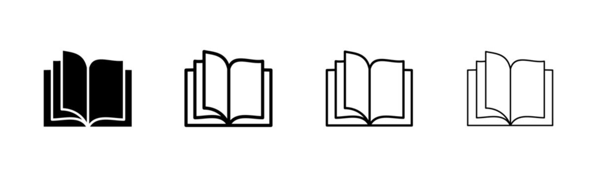 Book icon logo design. open book sign and symbol. ebook icon