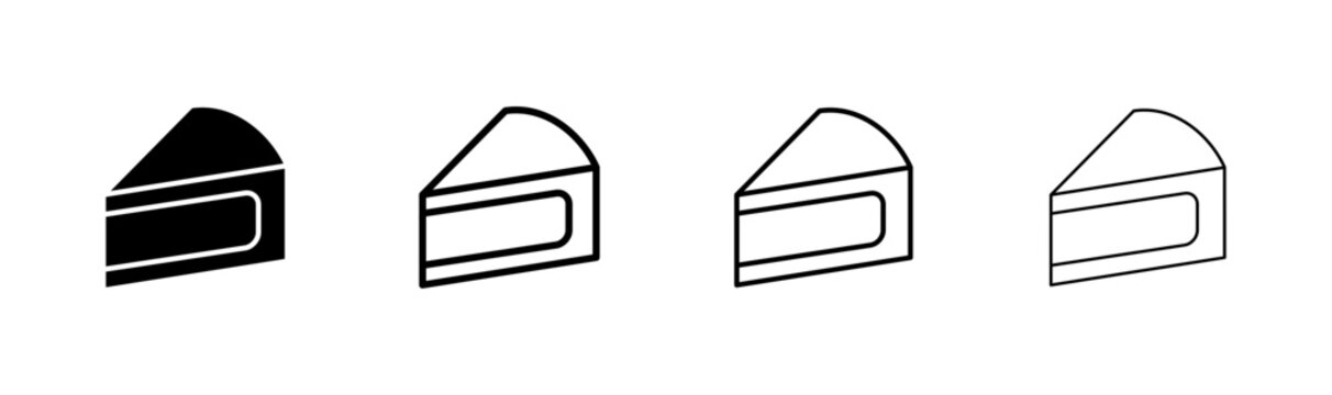 Cake icon logo design. Cake sign and symbol. Birthday cake icon