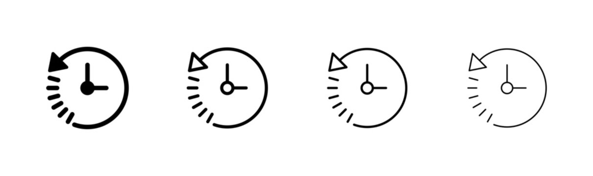 History icon logo design. recent event history sign and symbol
