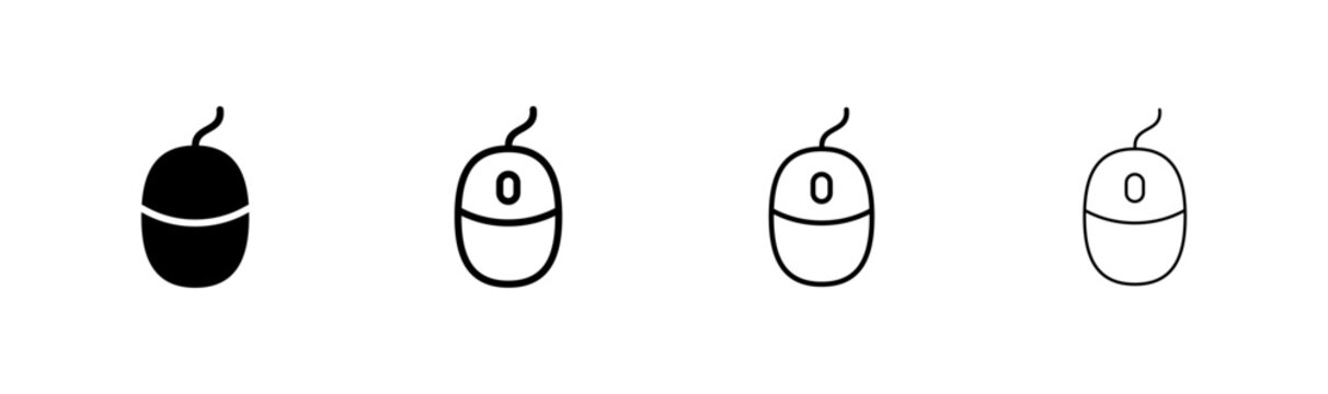 Mouse icon logo design. click sign and symbol. pointer icon vector.