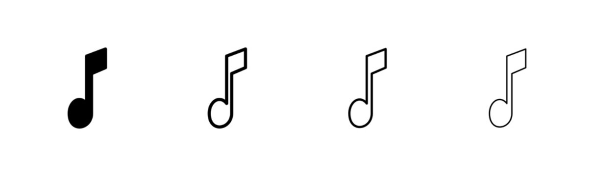 Music icon logo design. note music sign and symbol