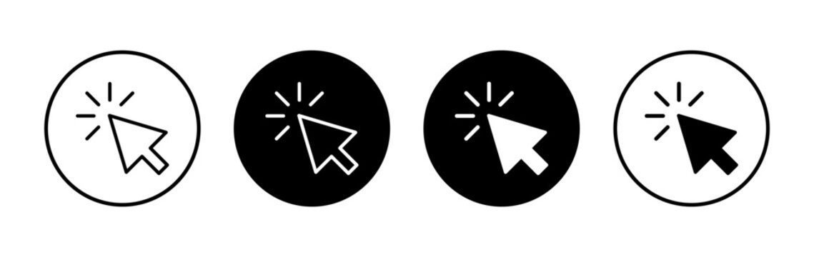 Click icon symbol for apps and websites. pointer arrow sign and symbol. cursor icon