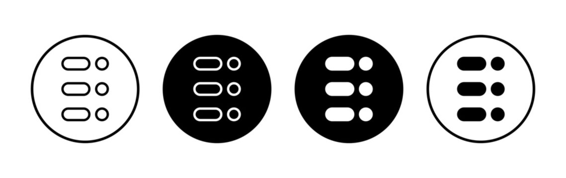 Menu icon symbol for apps and websites. web menu sign and symbol. hamburger menu symbol