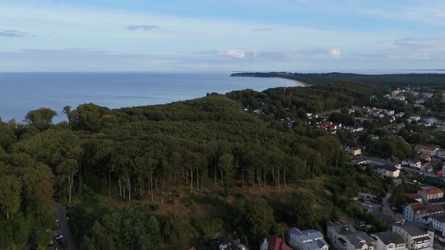 Forest Hills Above Sellin Seaside Resort on Ruegen Aerial View
