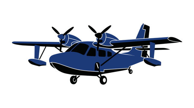 Seaplane Flat Vector Illustration
