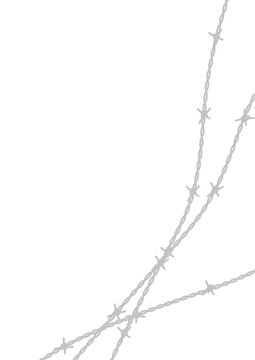ロックやダークな世界観・淡いグレーの有刺鉄線が交差するクールな背景フレーム・バーブドワイヤー