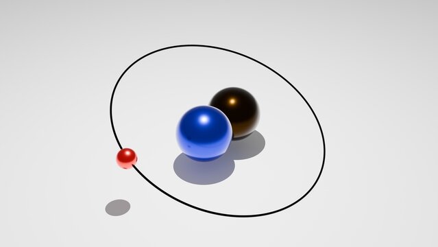 3D Deuterium Hydrogen Atom Model with Electron and Nucleus
