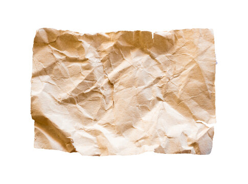 crumpled old paper. paper trash on white background isolated