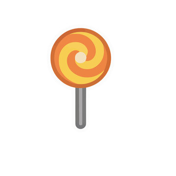Swirl lollipop candy on stick