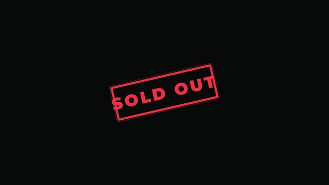 Rubber Stamp SOLD OUT Slam - Red Stamp Effect