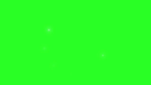 Abstract circular loading animation spinning light circles on green screen for creative video editing.