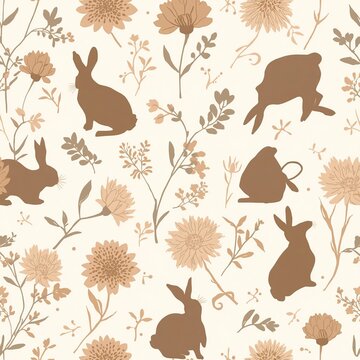 seamless pattern with autumn leaves and acorns